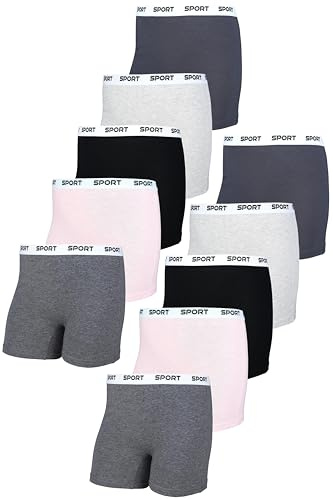TupTam Mädchen Boxershorts aus Baumwolle – 10er Pack – Bequeme Unterwäsche für Schule, Sport und Alltag