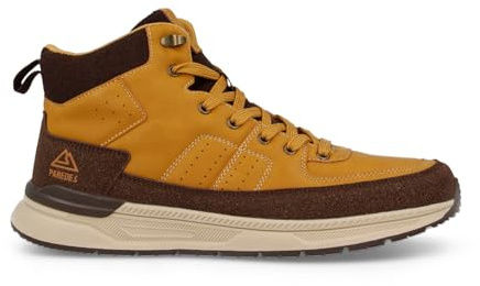 Paredes LT25577 Bota Casual Paredes Hombre Color Mostaza con caña Media y Suela Resistente Antideslizante Hombre Botas-Botines