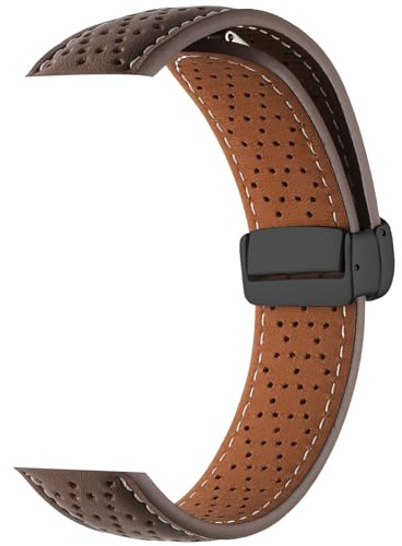 Geavonyg Bracciale Fitness Regolabile con Cinturino Sportivo Elegante in Pelle con Chiusure Magnetiche Cinturino per Smartwatch Adatto Watch6 / Accessorio Orologio