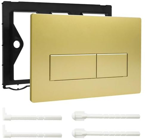 Placa de descarga WC de doble descarga, placa de accionamiento compatible con GEBERIT SIGMA01/20/21/30 UP300/320, placa de repuesto 115.770.11.5, dimensioni 243×163mm, oro