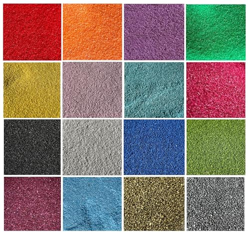 Dekosand Farbsand 5 kg – Made in Germany – Hochwertiger Ziersand für Deko, Kerzen, Glasvasen, Hochzeiten & Bastelarbeiten – Farbe: (Blau)