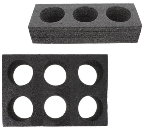 PRETYZOOM Soporte para Tazas al Aire Libre de Espuma Epe 6 Orificios, Portavasos para Café y Bebidas, Bandeja para Llevar 2 Piezas, Adecuado para Tiendas de Postres y Comida Reutilizable