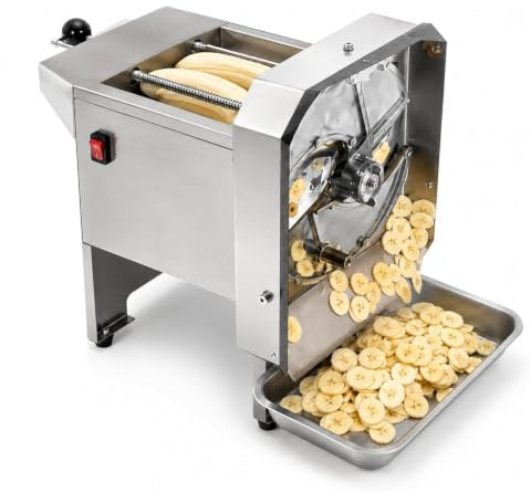 Affettatrice Elettrica Per Banane, 130 Giri/min, Lama In Acciaio Inox, Spessore Regolabile Da 0 A 9 Mm, Lama Da 5 Cr, Affettatrice Manuale/elettrica Per Frutta E Verdura, Ideale Per Ristoranti,