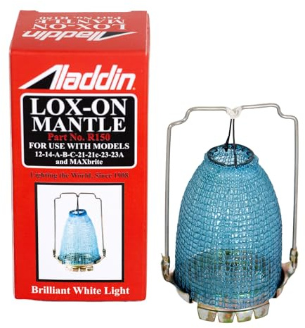 Aladdin R150 Lox-on Oil Lamp Mantle for Brighter and Cleaner Light
