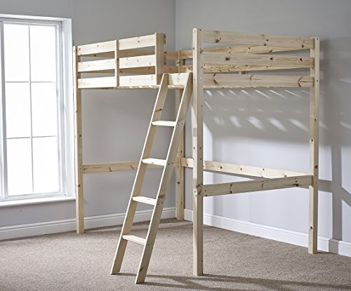 STRICTLY BEDS&BUNKS Celeste High Sleeper Loft Bunk Bed, 4ft 6 Double