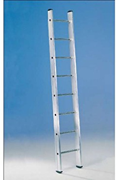 Svelt Scala Professionale d’Appoggio in Alluminio – 8 Pioli Ribordati Antiscivolo – Portata 150 kg – Certificata EN131 e D.Lgs. 81/08