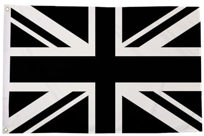 3Ft x 2Ft Flag Bandera de Reino Unido, Color Negro