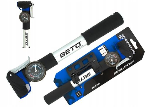 Beto CAH-033AG - Two-Way Alloy Mini Pump with Gauge