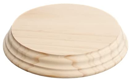 Peana madera redonda. En madera de pino macizo, torneado. En crudo, se puede pintar. (Diámetro 15 cms)