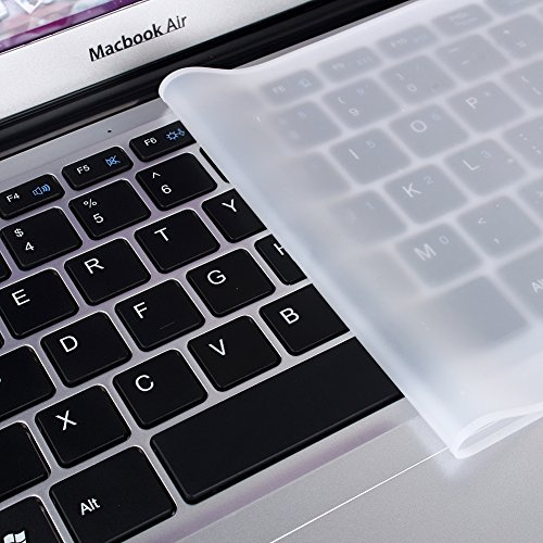 Zerone Protection de clavier transparente en silicone pour ordinateur portable de 12, 13, 14