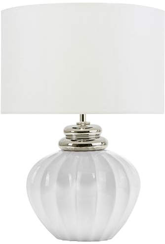 Beliani Lampada da tavolo in ceramica bianco sporco 45 cm