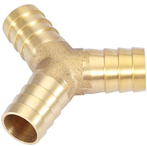 Schlauch aus Messing, Schlauch, Messing, -Wege-Adapter, Verbindungsstück für Wasser/Öl/Gas/Luft (14 mm, 1 Stück)