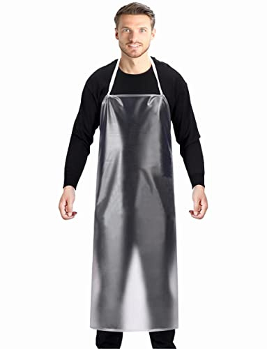 Wasserdichte Kunststoffschürze, transparentes PVC, hält Sie sauber und trocken, wenn Sie Geschirr waschen, Küche, Kochen, Labor, Arbeit, Metzger, Hundepflege, Reinigung, Fisch, Unisex, 115,1 x 69,8 cm