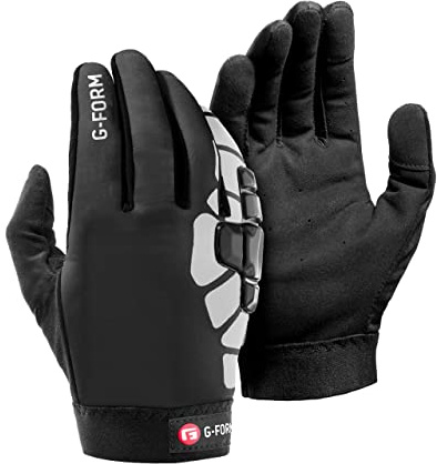G-Form Bolle Cold Weather Bike Gloves - Mountain Bike Cycling Gloves - Black/White, Adult X-Large