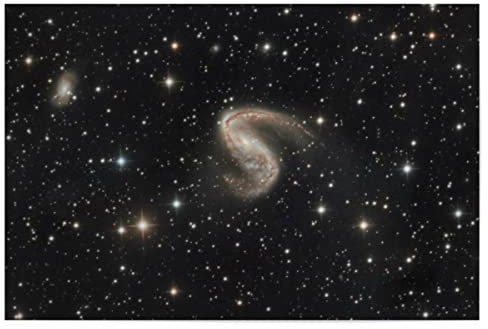 artboxONE Poster 150x100 cm Galaxy Fleischerhaken-Galaxie - Bild Universum Astronomie Astronomy