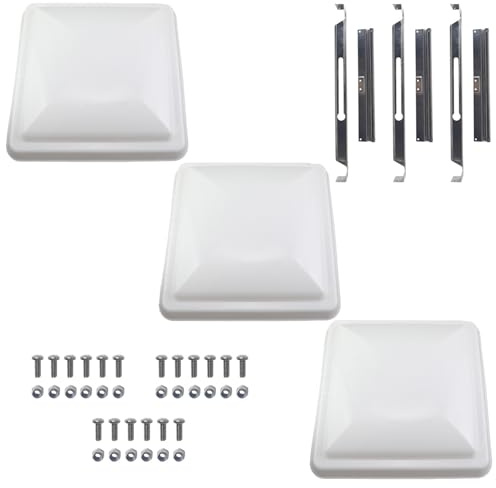 3Pcs Vent Cover for RV Roof Replacement, Enclosed Trailer, Camper, Motorhome 14 x 14 Roof Vent Cover, Vent Lid Fit Ventline (Prior to 2008), Elixir(Starting with 1994) and Newer, Easy to Install