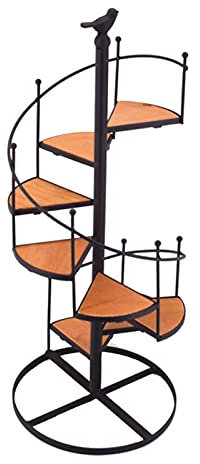 HJXX Pflanzenregal Blumen-Feld Eisen Multi-Layer-Leiter Rotating Blumentöpfe Bonsai-Feld Pflanze Regal Regal Balkon Wohnzimmer Innen- und Außen Blumenregal