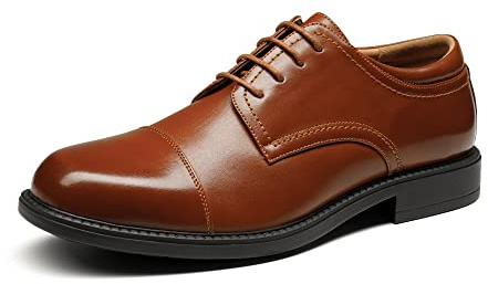 Bruno Marc Chaussure Oxford pour Hommes Chaussures Homme Ville Costume Mariage Buteau,Size 45,Brun,DOWNING-01-E