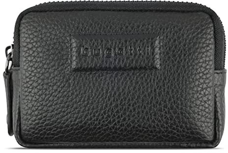 bugatti Elsa Schlüsseletui aus Leder, RFID-Schlüsselmäppchen mit 2 Ringen in schwarz