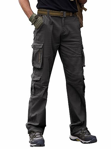 Breampot Herren Cargohose Baumwolle Baggy Chino Freizeit Arbeitshose | Baumwolle herrenhose für Alltag und Outdoor mit vielen Taschen, Freizeithose, Arbeitshose, Cargo Pants für Männer