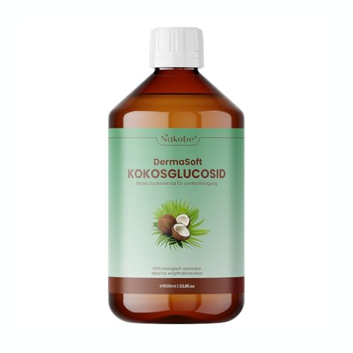Natürliches Kokosglucosid – 1 Liter | Mildes Zuckertensid auf Kokosbasis | Für sanfte Reinigung, Naturkosmetik & DIY-Pflege | Vegan & ohne Zusatzstoffe