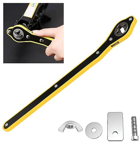 HJYDGJ Chiave Jack, Chiave A Cricchetto Regolabile A 360°, Jack Per Auto Chiave Di Sollevamento, Chiave A Forbici Per Auto, Auto Jack Ratchet Wrench, Chiave Per Bulloni Ruota, Chiave Di Sollevamento