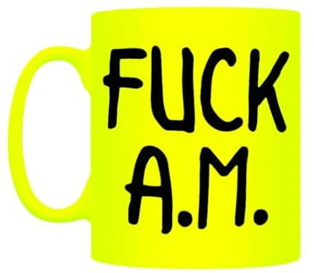 Grindstore F*ck A.M. Gelbe Neon-Tasse