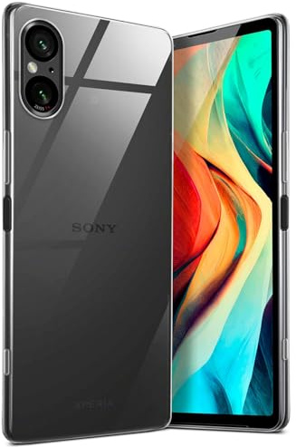 moex für Sony Xperia 5 V Hülle Durchsichtig, Silikon Handyhülle Transparent, Clear Case Ultra Slim, Backcover Schutzhülle Dünn, Silikonhülle Minimalistisch, Aero Case, Klar