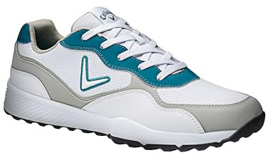 Callaway Golf Herren The '82 Golfschuh, Weiß, Grau, Aqua, 44.5 EU