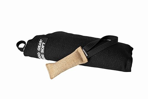 Dingo Gear Set Schutzarm aus Nylcot Mini weich Beißärmel Plus Beisswurst aus Jute Beißtraining für IGP K9 Hundesport Welpen Training junger Hunde Schwarz Beißniveau 1 Anfänger S10045