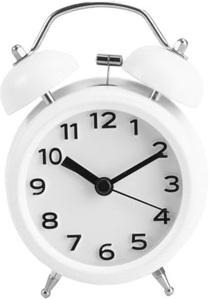 Zerodeko Despertador Analógico Doble Campana Diseño Retro Color Candy Reloj De Alarma Silencioso para Dormitorio Función De Luz De y Carcasa Metálica