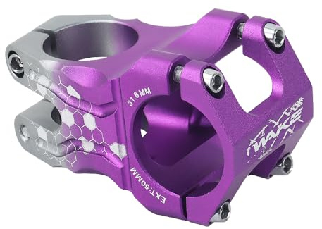 FOMTOR 31,8 Vorbau 50mm, MTB Vorbau Mountainbike Vorbau Lenker Kurzer Vorbau, für die meisten Rennrad Vorbau, MTB Vorbau, BMX Vorbau, Fahrrad Vorbau (Lila Titan)