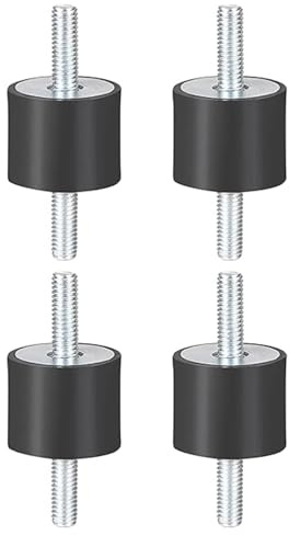 TKSE Gummihalterung, 4 Stück M8 M6 Gummi-Vibrationsisolationshalterungen Gummihalterungen Stoßdämpfer Anti-Vibrations-Silentblock-Spulen (VV25*20M8*20)