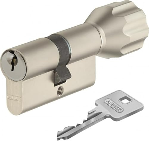 Knaufzylinder Abus A93KNP, Nickel Pearl, 3 Schlüssel + Handyhalter (Z40/K40)