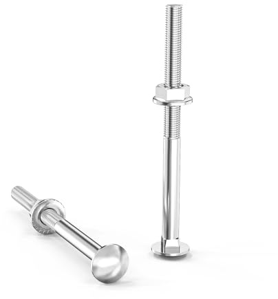 ORTAVA Schlossschrauben M6×80 Verzinkt DIN 603 (20 Stück) Teilgewinde, mit Sechskant-Flanschmutter, aus Kohlenstoffstahl, Flachrundkopfschrauben