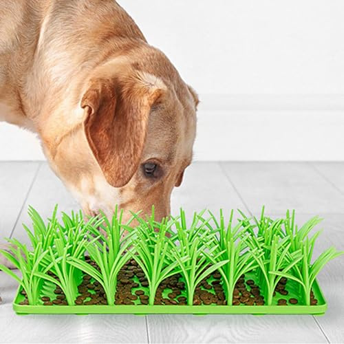 Yonuaret Schnüffelteppich Für Hunde Silikon Grasmatte Für Katzen Intelligenzspielzeug Futter Matte Für Katzen Katzen Grasmatte Für Hauskatzen Schnüffelmatte Für Hunde Riechen Trainieren Futtermatte