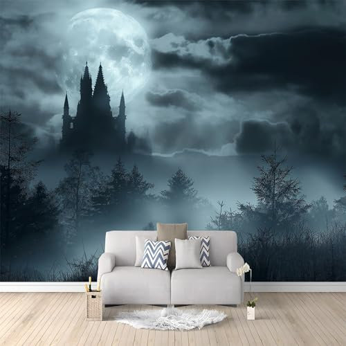 3D Mural Photo Wallpaper Gothic Dark Fantasy Forest 350x256 cm Backdrop Wall Interior Decor Wallpaper 3D Panel Wall Bathroom Restaurant Hall Living Room Hallway