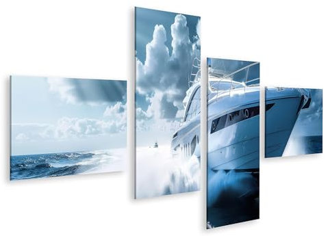 islandburner Bild auf Leinwand Luxusyachten segeln bei Regatta Sport auf Meereswellen Geschwindigkeit Freiheit Bilder Wandbilder Poster