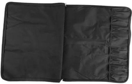 ROMISBABA Étui à Couteaux de Chef Portable en Tissu Oxford Noir avec Bandoulière et Poches Multifonctions, Grand Rouleau de Rangement pour Couteaux D’extérieur, Paquet de Voyage Léger