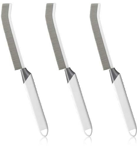 YAGE Cepillo de Limpieza, Cepillo de Limpieza de Grietas - 3 Piezas. Multifuncional Utensilios de Limpieza Hogar de Mango Largo, Adecuado para Cocina, de baño, Azulejos, nichos, mangueras de Ducha