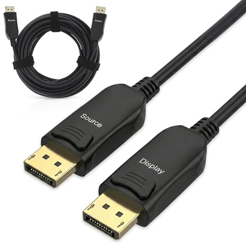 InLine® DisplayPort 2.1 AOC Cable, Active, UHBR 13.5, 10K/8K/4K, Lossless Transmission, with Metal Connectors, 40 m, Black, 17240A