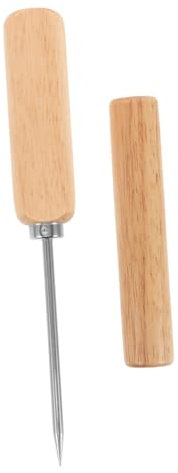 Zerodeko Legno Tritaghiaccio con Acciaio Inossidabile Strumento Rompighiaccio per Ghiaccio Utensili da Bar Accessori per Tritaghiaccio Raschietto per Ghiaccio