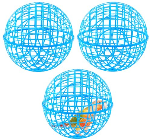 AceOrbit 3 Pcs Chicken Balls Cage 2025 Chicken Orb Ball Cage to Free Range Rolling Movable Poultry Coop Ball, Mobile Safety Globe Cages for Pigeons Rabbits Ducks Outside Roaming(11.02 Inch,Blue)
