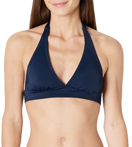 Amazon Essentials Women's Light-Support Tie Halter Bikini Swimsuit Top (Available in Plus Size)