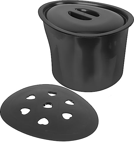Homoyoyo Orinal Portátil de Plástico Resistente con Tapa Cómodo Urinario para Ancianos y Personas con Movilidad Reducida Incluye Tabla para Ducha Práctico para y Hospital