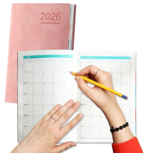 Notebook Daily Planner-Agenda A5 De Tapa Dura De 12 Meses, Organizador Semanal De Horario, Planificador De Tareas Diarias | Revista De Productividad Académica Para Estudiantes Maestros Empresarios Esc