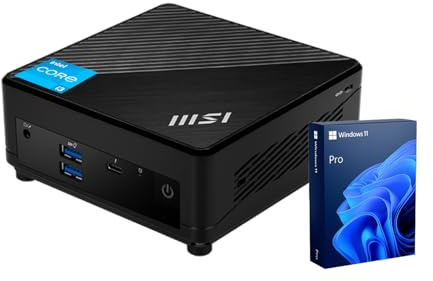 msi Cubi 5 Professional Mini Desktop, Intel 6-Core Processor, 16GB RAM, 512GB SSD, Supports 3 4K Monitors, Thunderbolt 4, HDMI, DP, Wi-Fi 6, Windows 11 Pro, Perfect Multitasking in