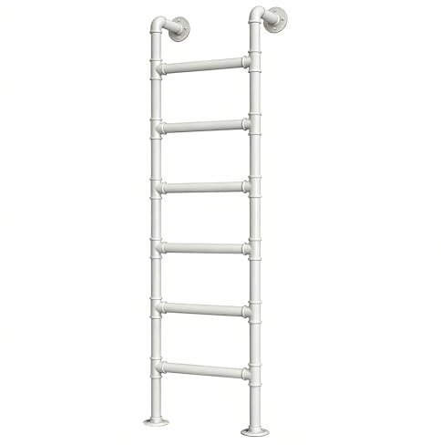 ZENSTYW Scala Mansardata A Parete,Scala di Emergenza per Pozzo Finestra di Seminterrato,Scala da Arrampicata per Soffitta Dormitorio,capacità di Carico 150kg(6.4ft)