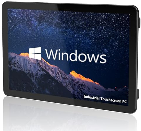 NORQIN Panel PC Industriel Tout-en-Un 13,3 Pouces PC Écran Tactile IP65 | Moniteur Capacitif,1920×1080 FHD,Win 10 Pro,Wi-FI/BT,pour Kiosques Automatisation Industrielle(I3-7100U,16Go+128Go)