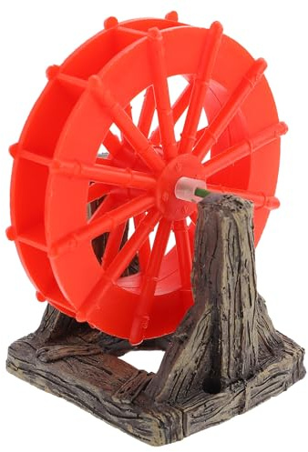 HOODANCOS Resin Aquarium Decor Windmill Ornament Fish Tank Supply Decorative Fake Windmill Aquarium Accessories Suitable for Aquatic Pets and Desktop Fish Tank Decoration